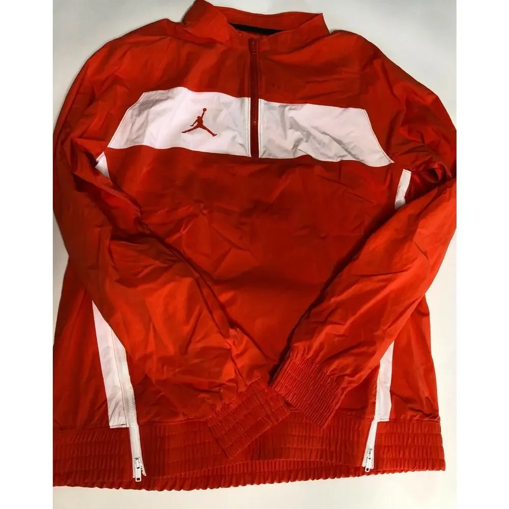 Nike Jordan Team Woven Long Sleeve New Jacket Orange Men's CD2218-820 Sz S